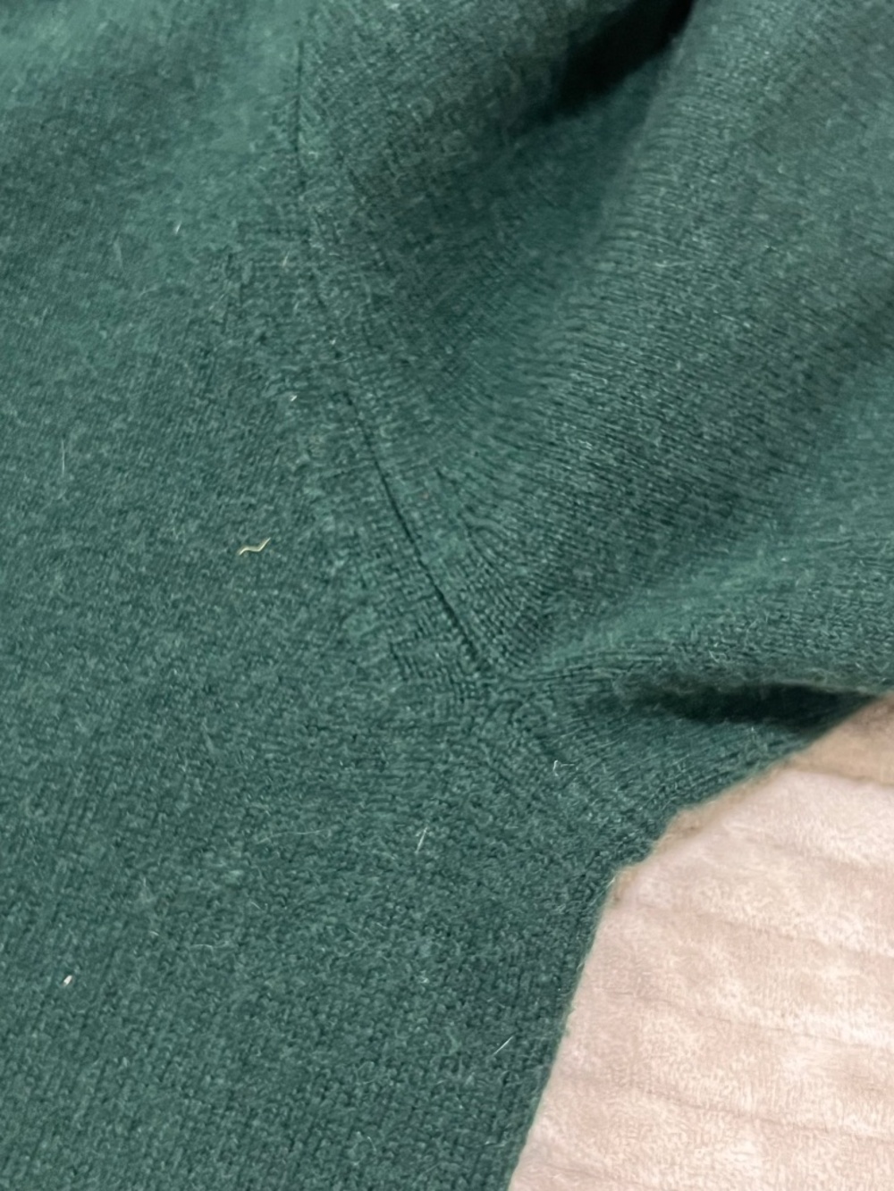 J.Crew 100% Cashmere Sweater – Size Large – Dark Green Crewneck - Picture 10 of 14